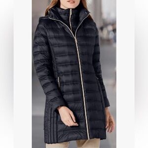 MICHAEL Michael Kors Hooded Packable Down Puffer Coat - Black